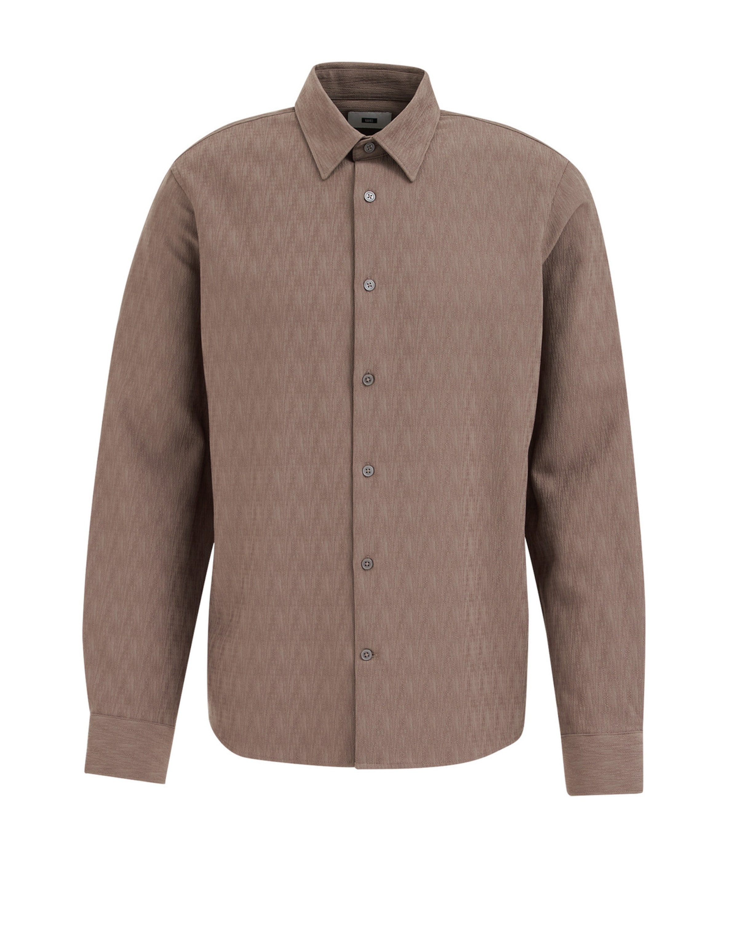 WE Fashion - Ajuste regular Camisa en marrón: frente