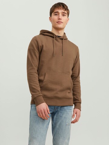 JACK & JONES Tréning póló - barna: elől