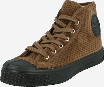 US Rubber High-top trainers in Brown: front