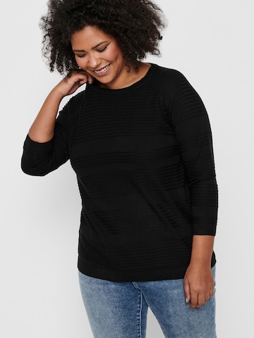 ONLY Carmakoma Pullover 'Airplain' in Schwarz