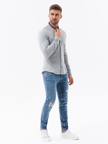 Ombre Slim fit Overhemd 'K542' in Grijs