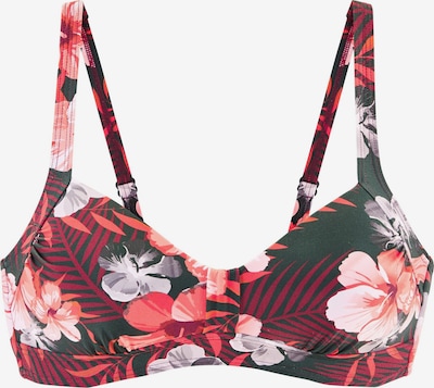 LASCANA Bikini gornji dio veličine 80/B u tamno zelena / marelica / losos, Pregled proizvoda