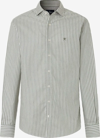 Hackett London Comfort fit Button Up Shirt in Green: front