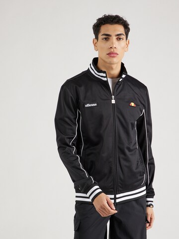 ELLESSE Zip-Up Hoodie 'Milan Two' in Black