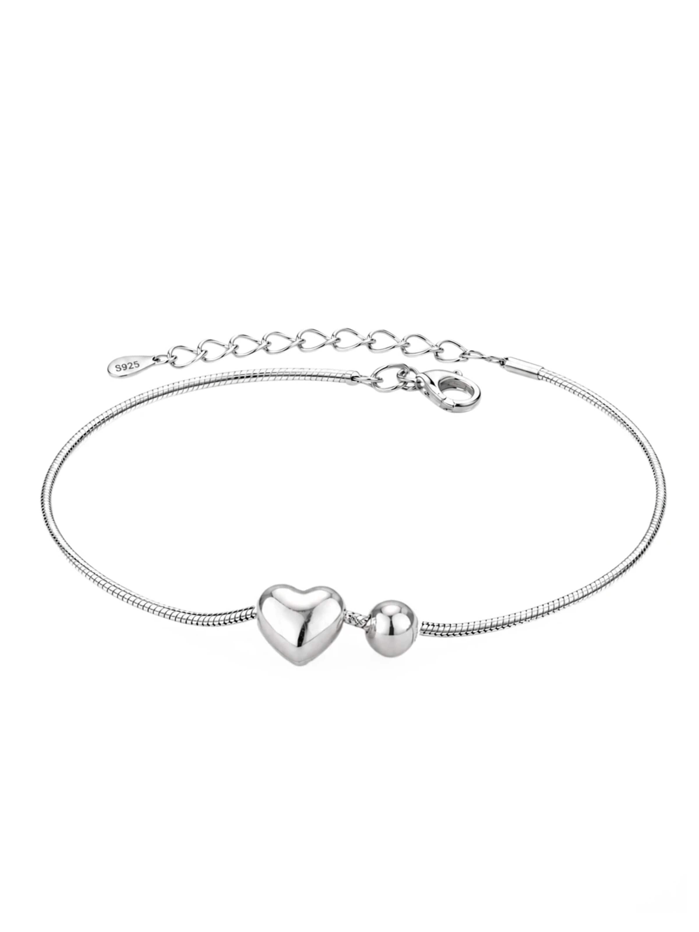 Braccialetto 'PURE HEART' di Alster Herz in argento: frontale