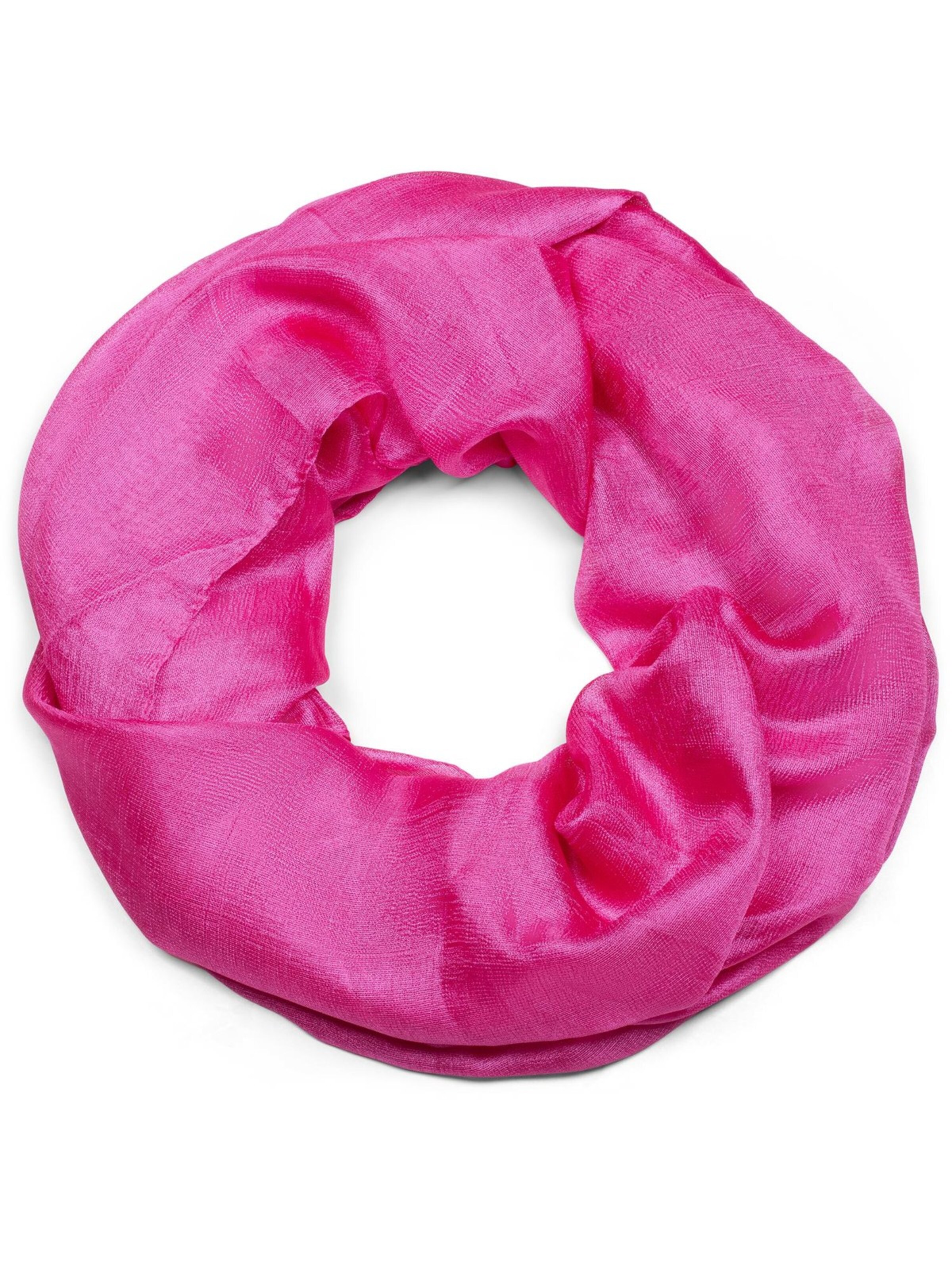 styleBREAKER Schlauchschal 'Seidiger Einfarbiger Loop'‌‌‌‌‌‌‌ in Pink: Vorderseite