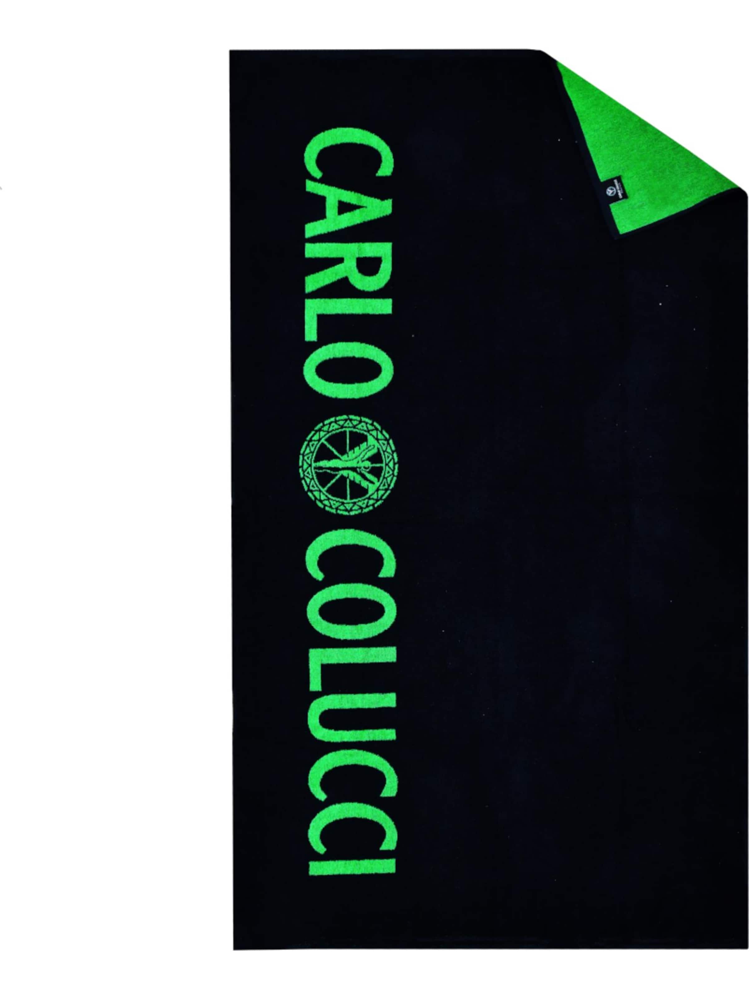 Serviette de plage ' Tomaso ' Carlo Colucci en noir : devant