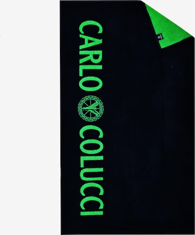 Carlo Colucci Strandtuch ' Tomaso ' in OS in neongrün / schwarz, Produktansicht
