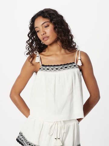 Pepe Jeans - Blusa 'Beni' em branco: frente