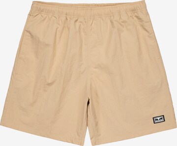 Obey Regular Workout Pants in Beige: front