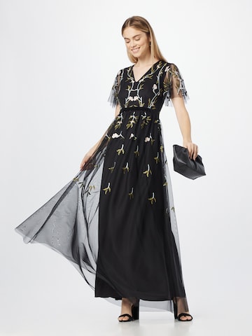 Frock and Frill Evening Dress in Black