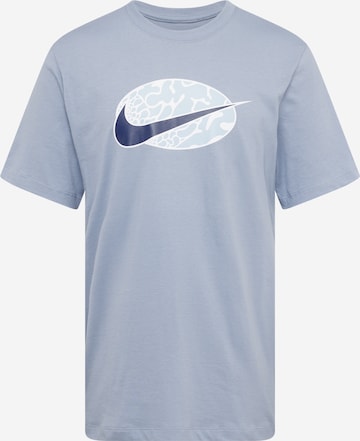 Tricou 'SWOOSH' de la Nike Sportswear pe albastru: față