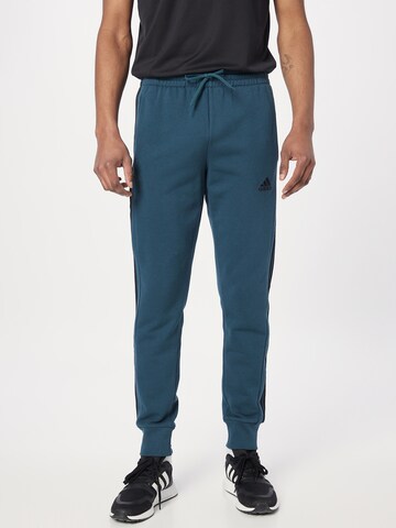 Effilé Pantalon de sport 'Essentials' ADIDAS SPORTSWEAR en bleu : devant