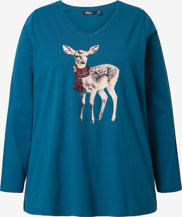 Ulla Popken Shirt in Blauw: voorkant