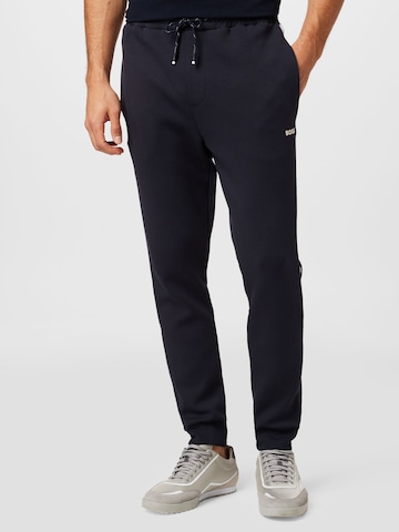 BOSS Green Tapered Trousers 'Hadiko' in Blue: front