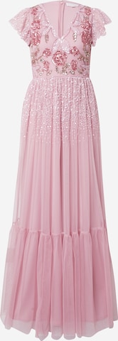 Maya Deluxe Evening Dress in Pink: front