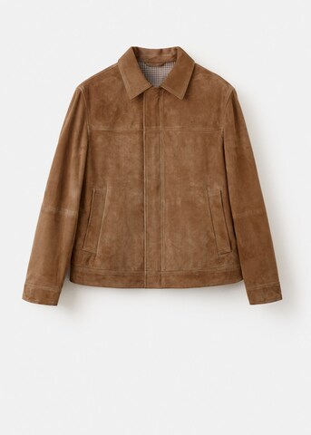 MANGO MAN Between-Season Jacket 'Plym' in Brown