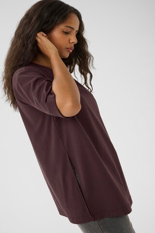 T-shirt 'Jenna' KAFFE CURVE en marron