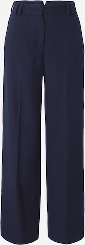 Riani Wide leg Pleated Pants in Blue: front