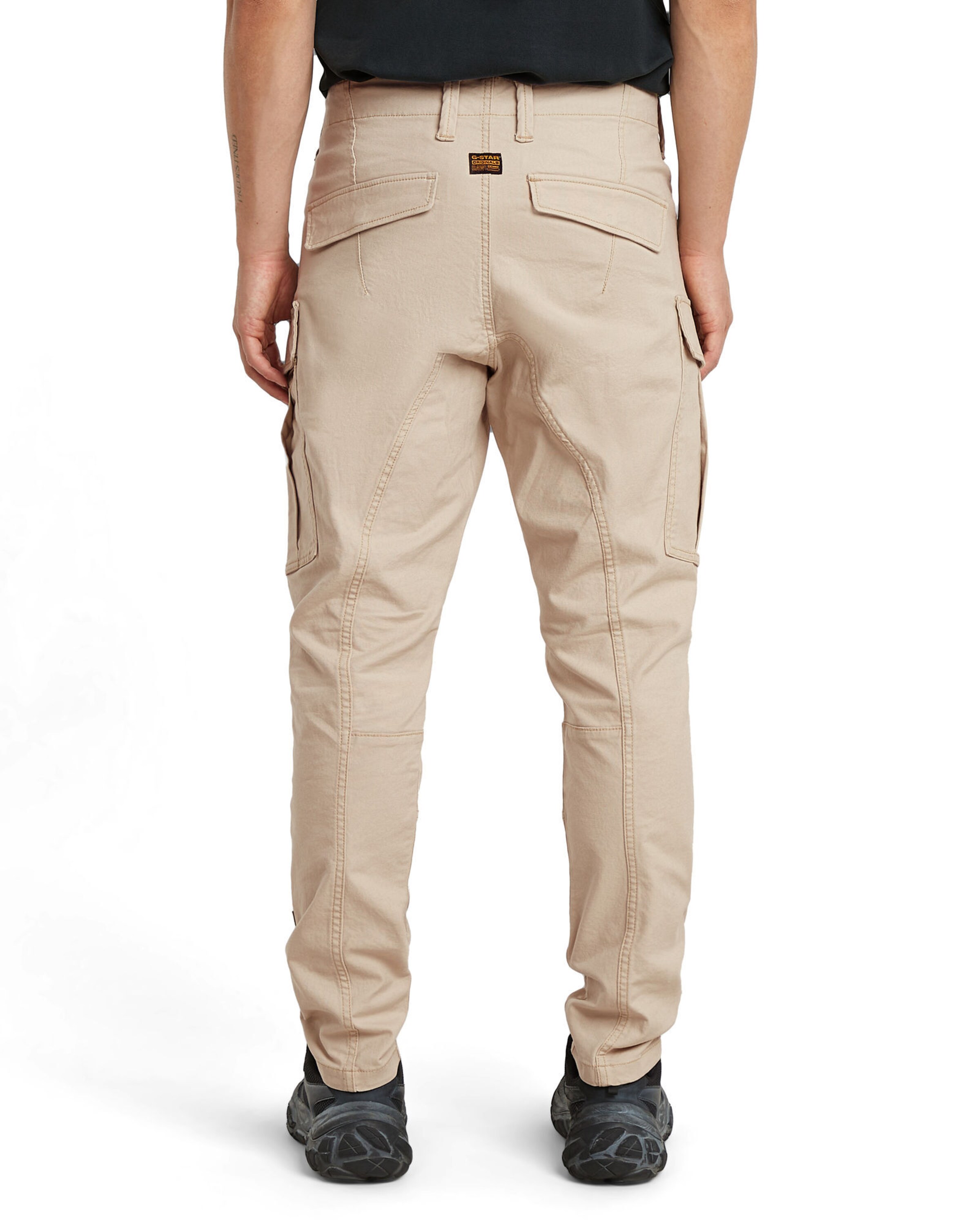G-STAR Tapered Cargobroek '3D' in Beige