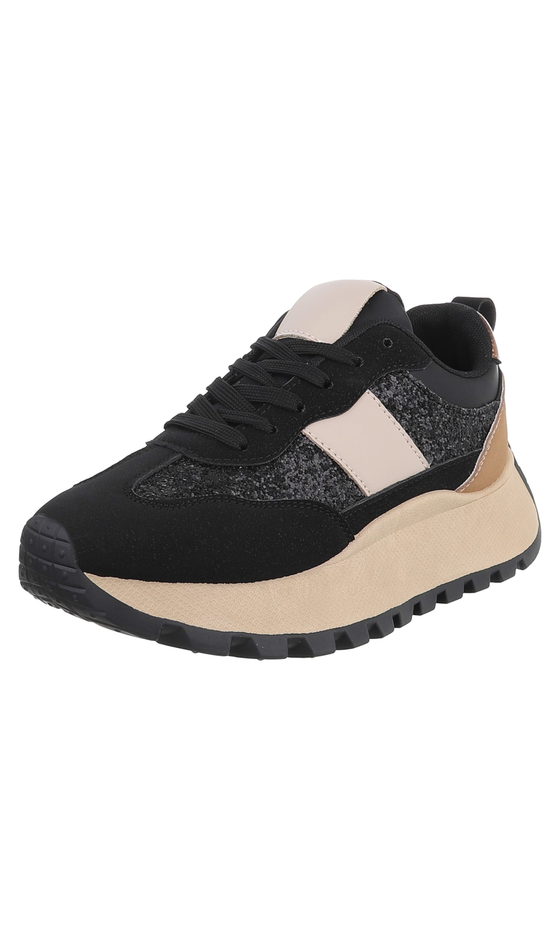 Ital-Design Sneaker in Schwarz: Vorderseite
