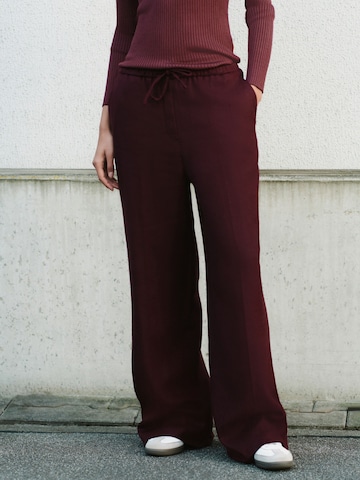 Next Wide Leg Hose in Rot: Vorderseite
