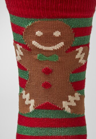 Șosete 'Christmas Gingerbread' de la Urban Classics pe roșu
