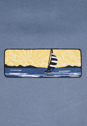 GREENBOMB Sweater 'Nature Sunset Sail' in Blue