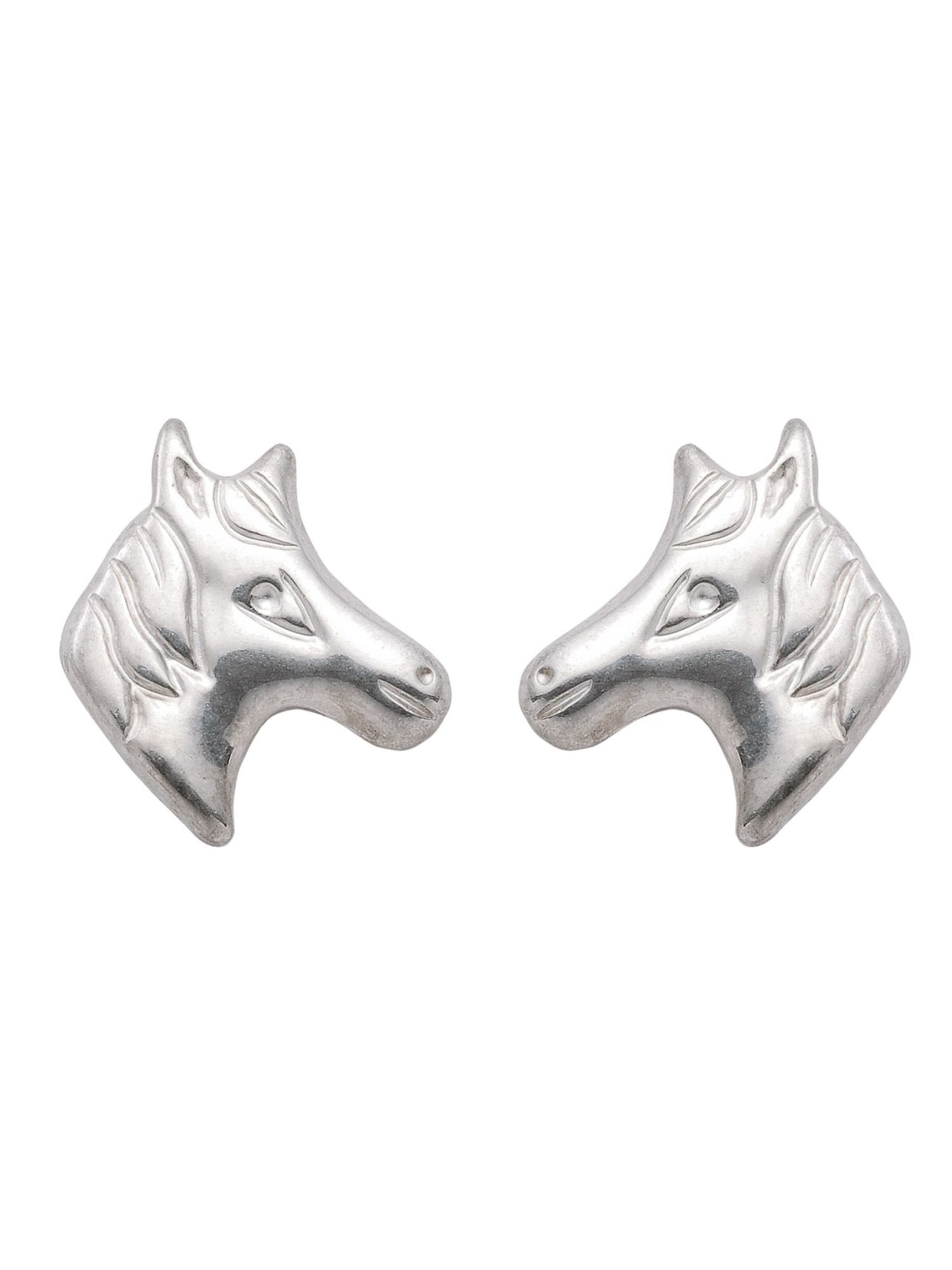 Adelia´s Ohrringe 'Pferdekopf' in Silber: Vorderseite