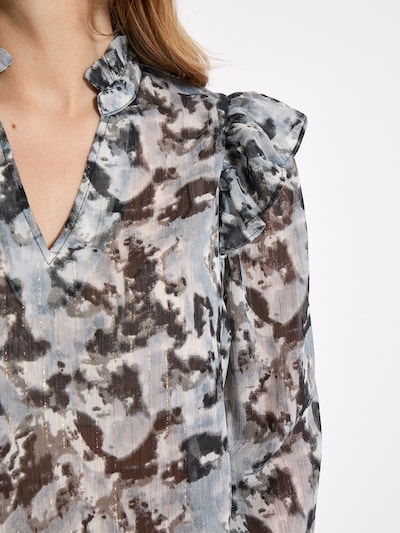 Peppercorn Blouse 'Eleanor' in Smoke blue / Anthracite / Light grey / Off white, Item view