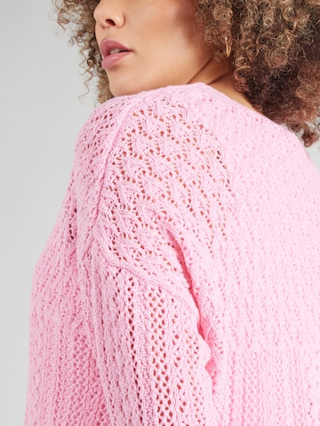 ONLY Carmakoma Strickjacke 'CARNOLA' in Pink