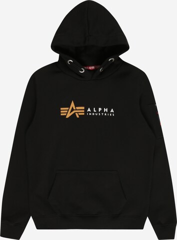 ALPHA INDUSTRIES Sweatshirt in Schwarz: predná strana