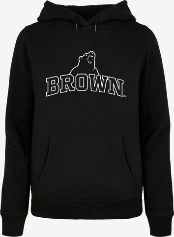 Merchcode Sweatshirt 'Brown University - Bear' in Schwarz: predná strana