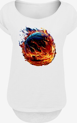 T-shirt 'On FIRE' F4NT4STIC en blanc : devant