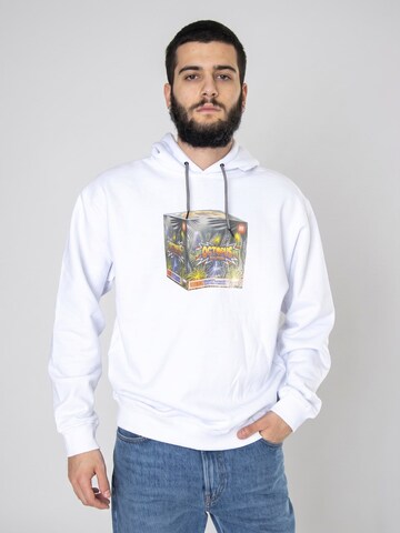 Octopus Sweatshirt 'Blaster' i hvid: forside