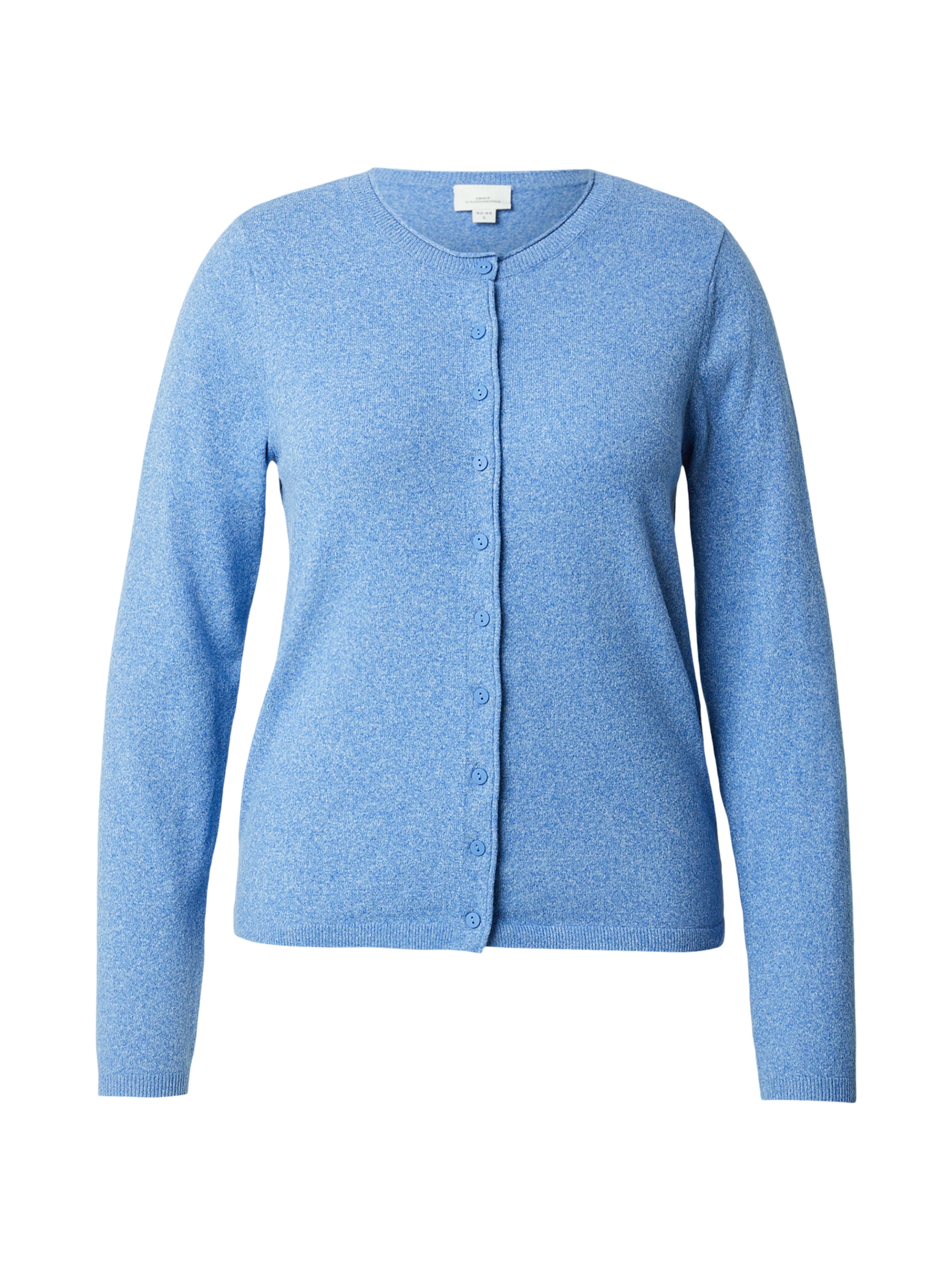 Geacă tricotată 'CARLOYAL' de la ONLY Carmakoma pe albastru: față