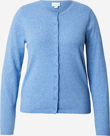 Geacă tricotată 'CARLOYAL' de la ONLY Carmakoma pe albastru: față