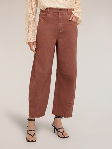 MOTIVI Loose fit Trousers in Brown