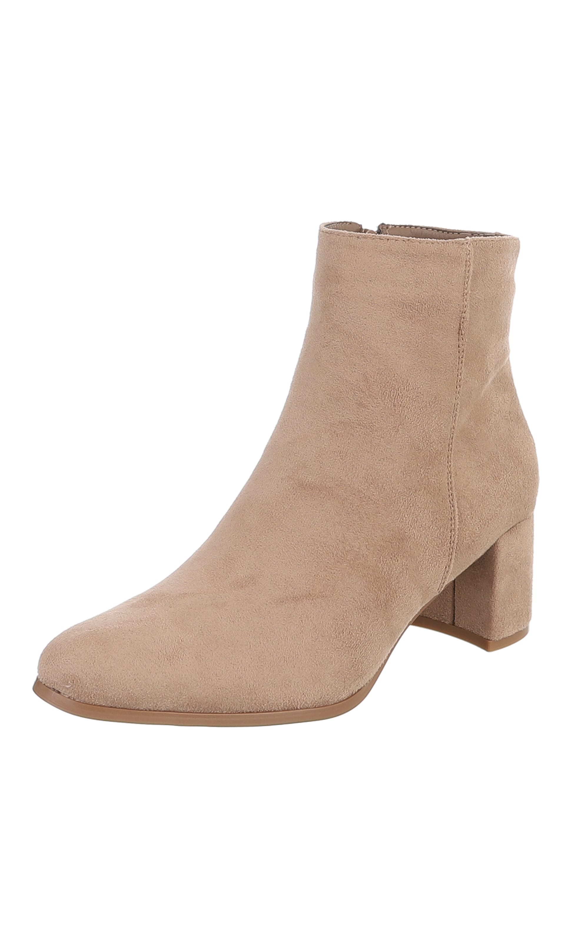 Ital-Design Stiefelette in Beige: Vorderseite