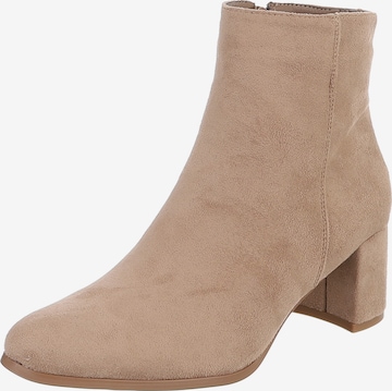 Ital-Design Stiefelette in Beige: Vorderseite