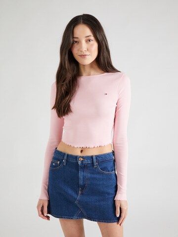 Tommy Jeans Shirt in Roze: voorkant