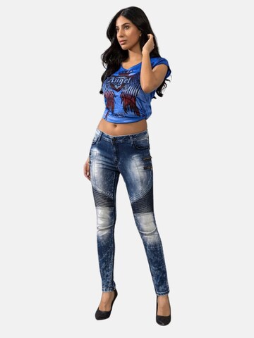 CIPO & BAXX Slimfit Jeans in Blau: Vorderseite