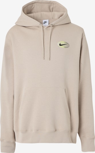 Megztinis be užsegimo 'CLUB' iš Nike Sportswear, spalva – kremo / Auksas / juoda, Prekių apžvalga