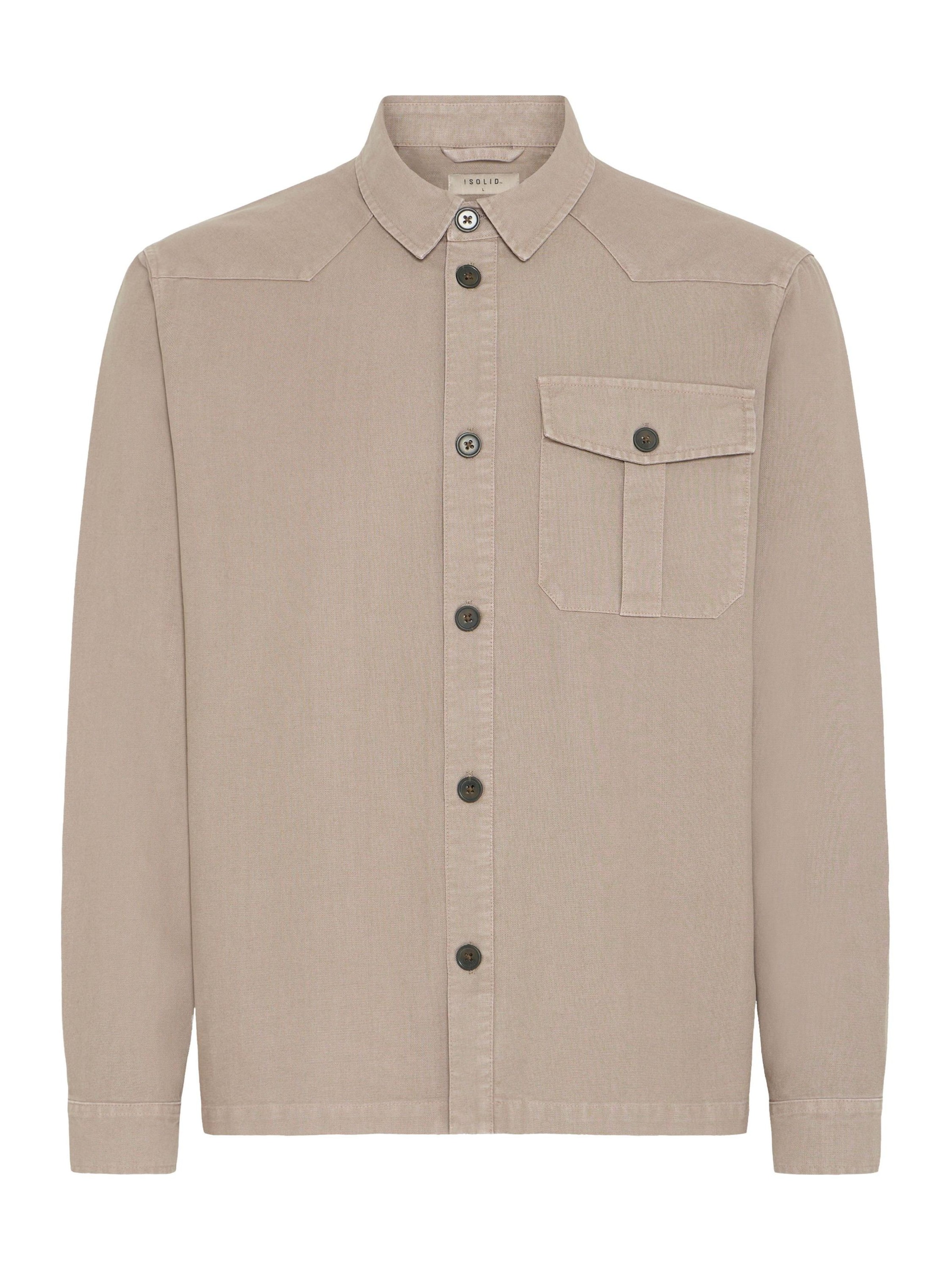 !Solid Comfort fit Button Up Shirt ' SDUgden ' in Brown: front