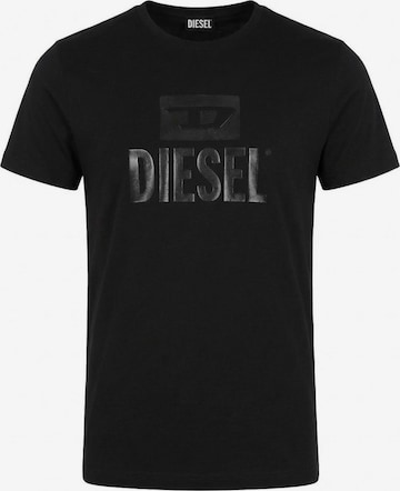 Maglietta 'T-Diego Tone On Tone' di DIESEL in nero: frontale