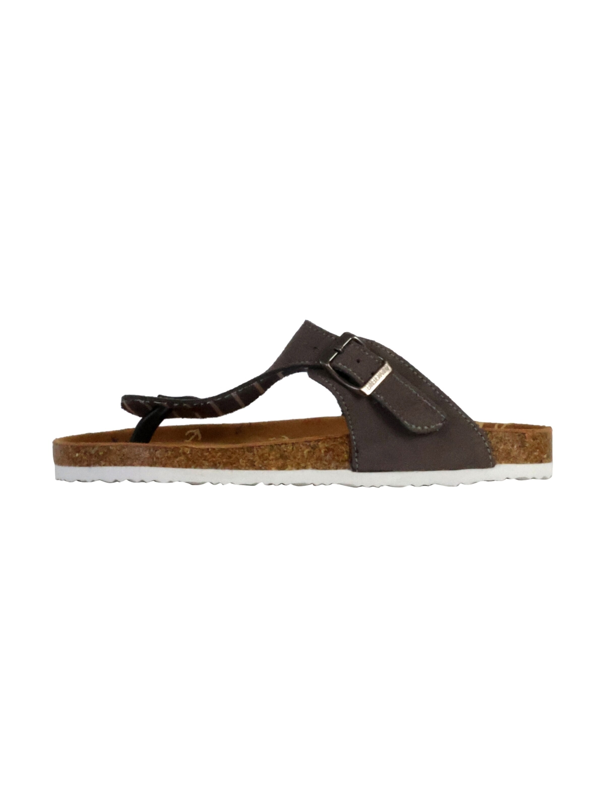 terre de marins - Zapatos abiertos 'Saline-Pantoletten aus Leder' en gris: frente