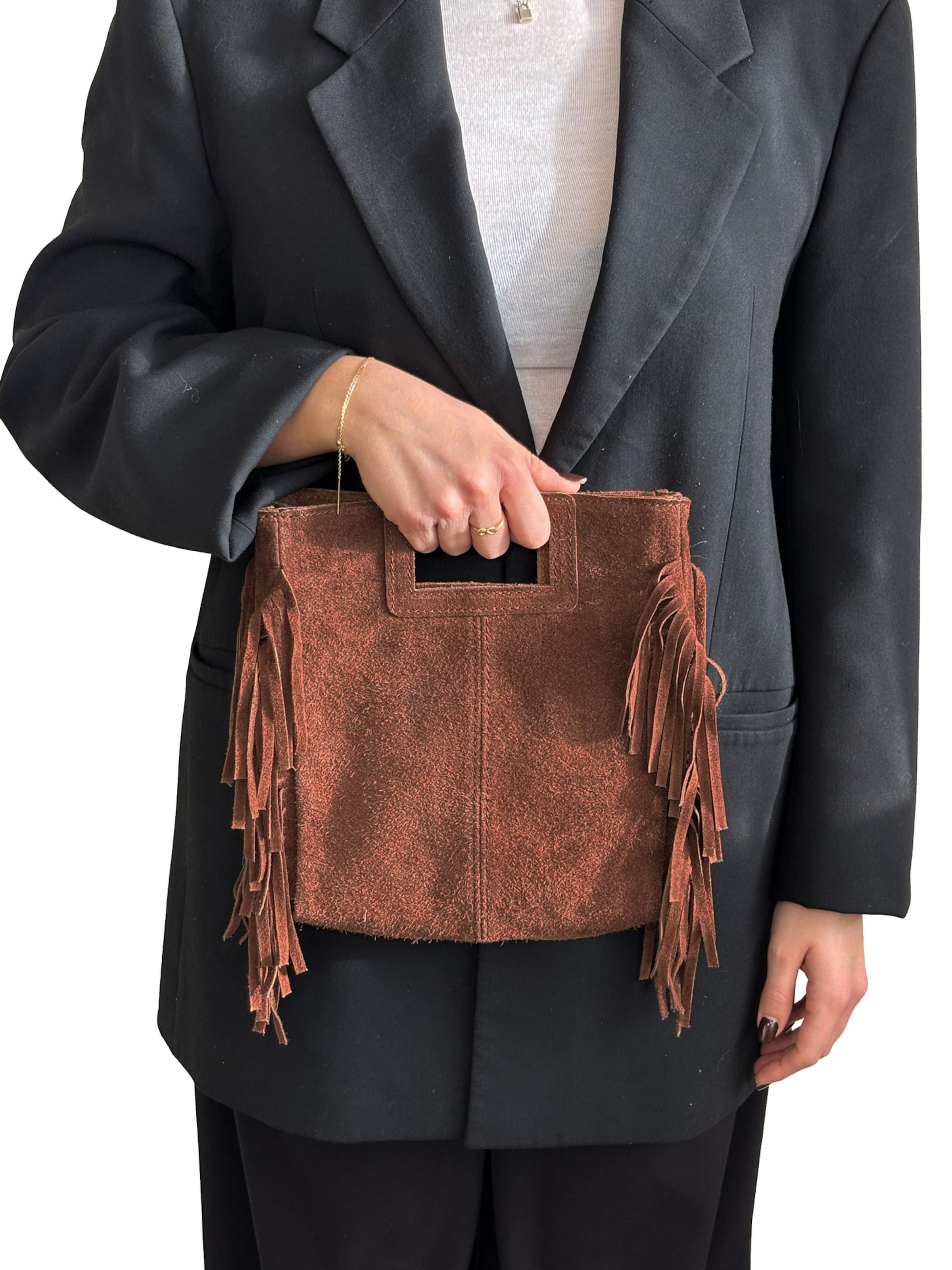 CHICCA BORSE Handtasche in Braun: Vorderseite