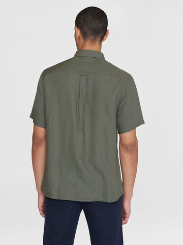 KnowledgeCotton Apparel Regular Fit Hemd in Grün