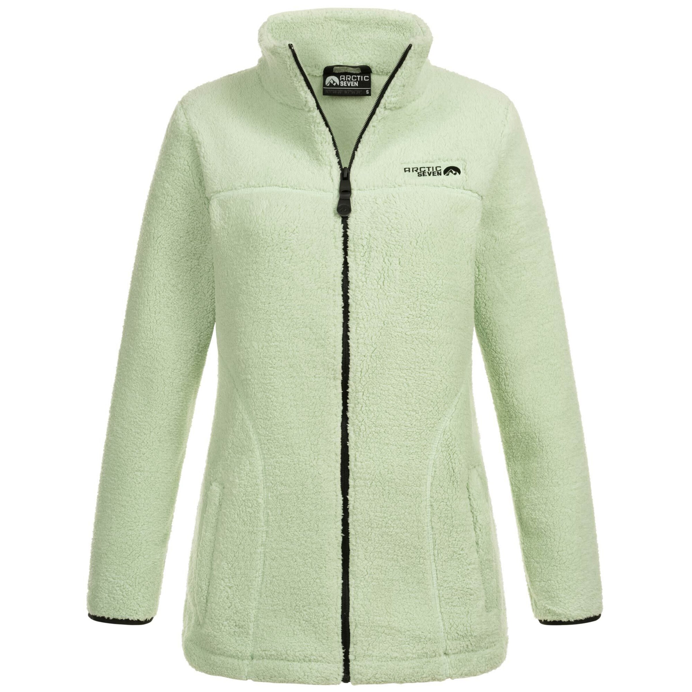 Arctic Seven Fleece Jacket 'Sherpa' in Green: front