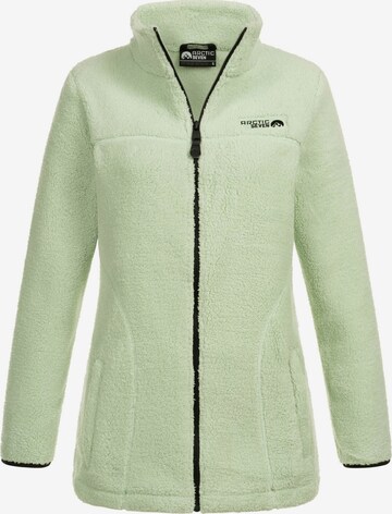 Arctic Seven Fleece jas 'Sherpa' in Groen: voorkant